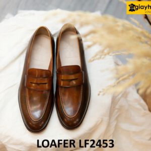 Giày da nam trẻ trung không dây đẹp loafer LF2453 001