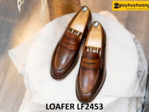 Giày da nam trẻ trung không dây đẹp loafer LF2453 004