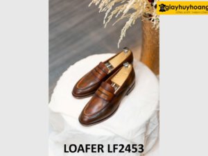 Giày da nam trẻ trung không dây đẹp loafer LF2453 003