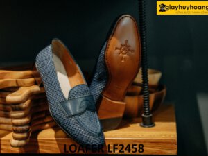 Giày lười nam màu xanh navy cao cấp loafer LF2458 001