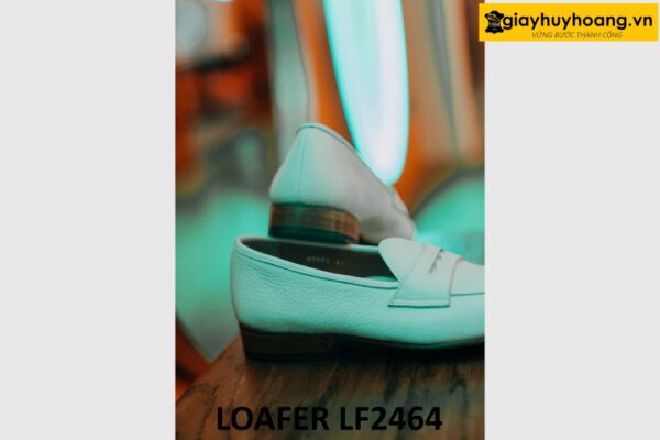 Giày lười nam màu trắng thời trang trẻ trung loafer LF2464 004