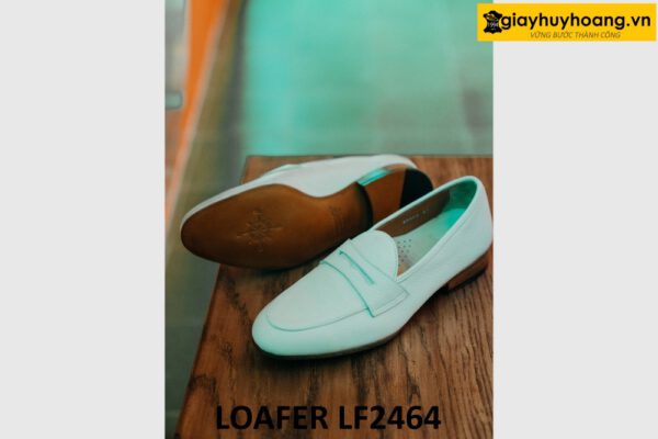 Giày lười nam màu trắng thời trang trẻ trung loafer LF2464 003