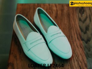 Giày lười nam màu trắng thời trang trẻ trung loafer LF2464 001