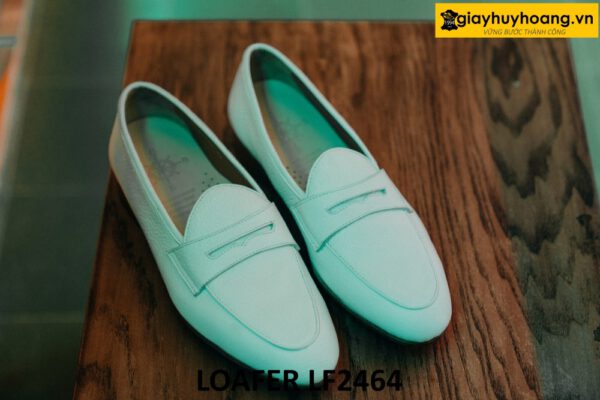 Giày lười nam màu trắng thời trang trẻ trung loafer LF2464 001