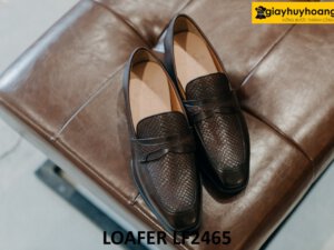 Giày da màu nâu giày lười nam cá tính loafer LF2465 005