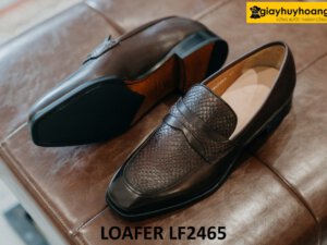 Giày da màu nâu giày lười nam cá tính loafer LF2465 003