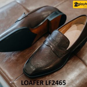 Giày da màu nâu giày lười nam cá tính loafer LF2465 003