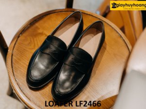Giày lười da màu đen thanh lịch công sở loafer LF2466 001