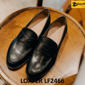 Giày lười da màu đen thanh lịch công sở loafer LF2466 001