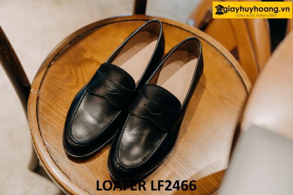 Giày lười da màu đen thanh lịch công sở loafer LF2466 001