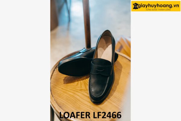 Giày lười da màu đen thanh lịch công sở loafer LF2466 004