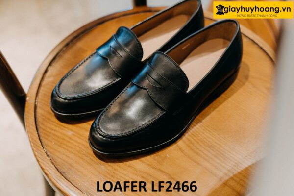 Giày lười da màu đen thanh lịch công sở loafer LF2466 003