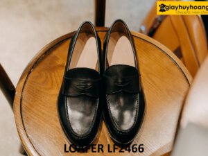 Giày lười da màu đen thanh lịch công sở loafer LF2466 002