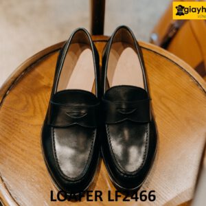 Giày lười da màu đen thanh lịch công sở loafer LF2466 002