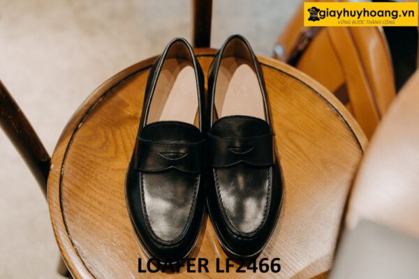 Giày lười da màu đen thanh lịch công sở loafer LF2466 002
