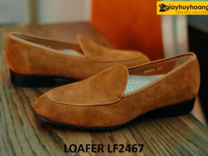 Giày lười da lộn màu bò chính hãng loafer LF2467 005