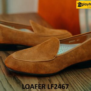 Giày lười da lộn màu bò chính hãng loafer LF2467 005