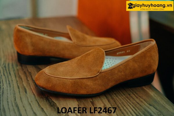 Giày lười da lộn màu bò chính hãng loafer LF2467 005