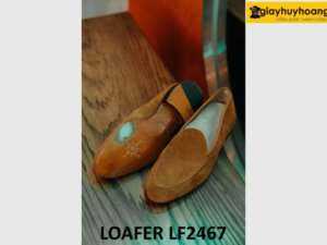 Giày lười da lộn màu bò chính hãng loafer LF2467 003