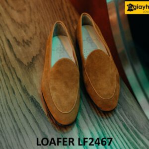 Giày lười da lộn màu bò chính hãng loafer LF2467 001