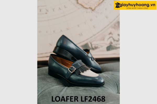Giày lười cá tính nam đế khâu chỉ cao cấp loafer LF2468 006