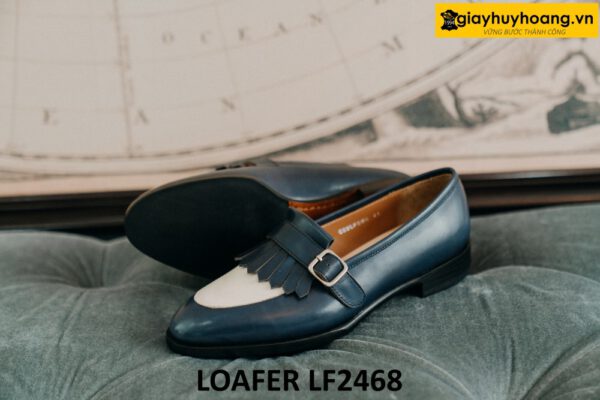 Giày lười cá tính nam đế khâu chỉ cao cấp loafer LF2468 004