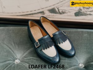 Giày lười cá tính nam đế khâu chỉ cao cấp loafer LF2468 001