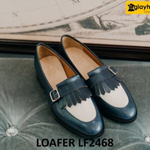 Giày lười cá tính nam đế khâu chỉ cao cấp loafer LF2468 001