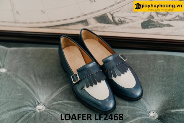 Giày lười cá tính nam đế khâu chỉ cao cấp loafer LF2468 001
