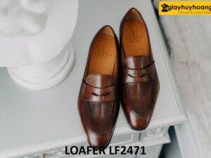 Giày lười da nam da bê cao cấp italy loafer LF2471 004