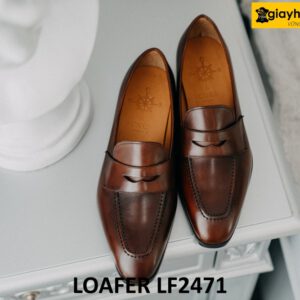 Giày lười da nam da bê cao cấp italy loafer LF2471 004
