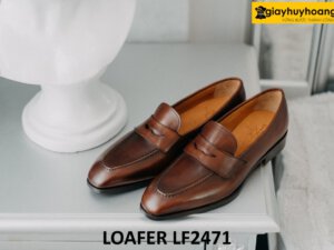 Giày lười da nam da bê cao cấp italy loafer LF2471 003