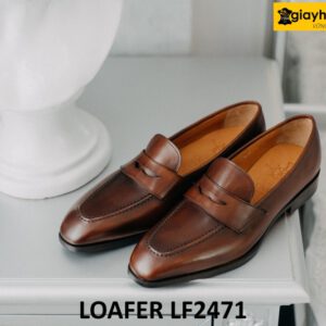 Giày lười da nam da bê cao cấp italy loafer LF2471 003