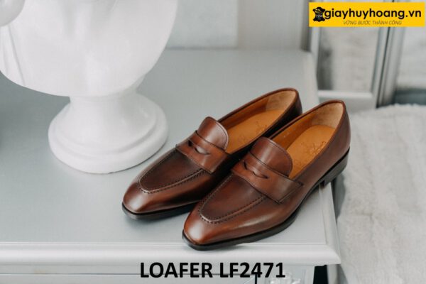 Giày lười da nam da bê cao cấp italy loafer LF2471 003