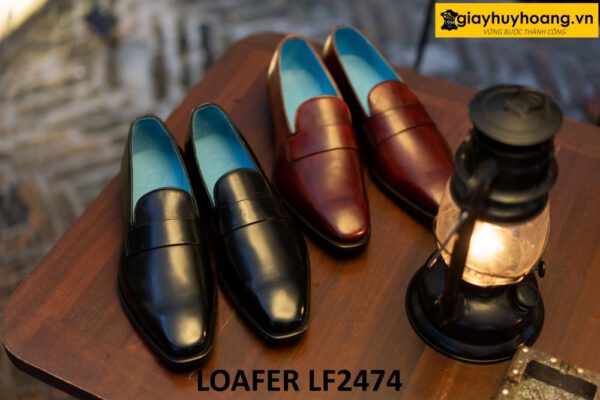 Giày lười nam da trơn đế da bò goodyear loafer LF2474 001