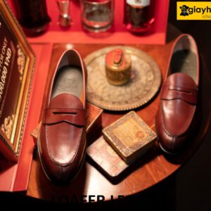 Giày lười nam màu đen thanh lịch công sở loafer LF2475 004