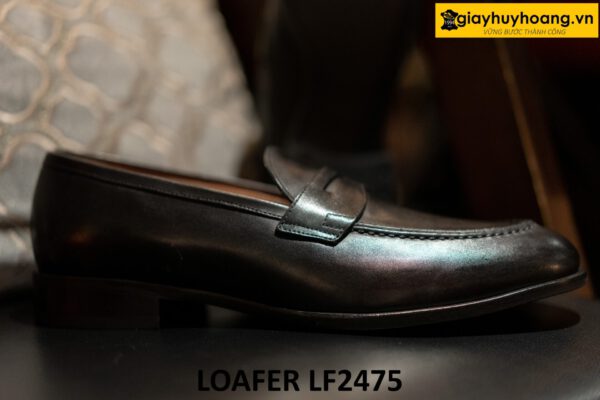 Giày lười nam màu đen thanh lịch công sở loafer LF2475 003