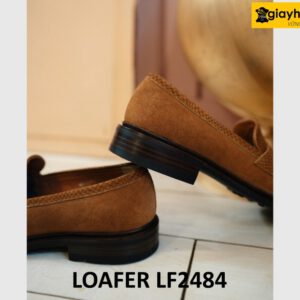 Giày lười nam da lộn màu nâu bền đẹp giá tốt loafer LF2484 003