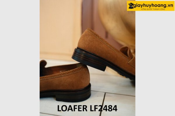 Giày lười nam da lộn màu nâu bền đẹp giá tốt loafer LF2484 003