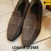 Giày lười nam da lộn màu nâu đất loafer LF2485 001