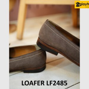 Giày lười nam da lộn màu nâu đất loafer LF2485 004