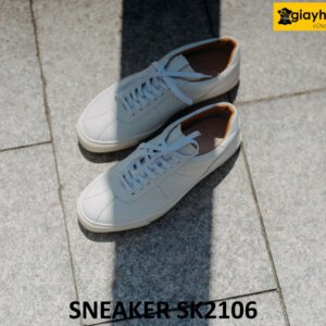 Giày da thể thao trẻ trung màu trắng sneaker SK2106 004