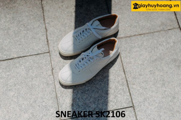 Giày da thể thao trẻ trung màu trắng sneaker SK2106 004