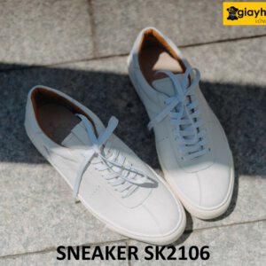 Giày da thể thao trẻ trung màu trắng sneaker SK2106 001