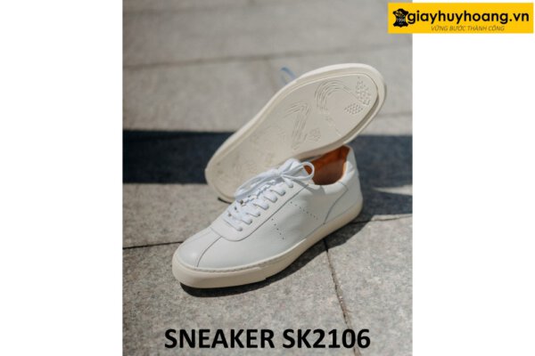 Giày da thể thao trẻ trung màu trắng sneaker SK2106 003
