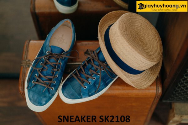 Giày da sneaker thể thao da cá sấu hàng hiệu SK2108 004