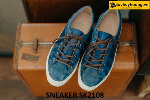 Giày da sneaker thể thao da cá sấu hàng hiệu SK2108 002