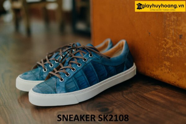 Giày da sneaker thể thao da cá sấu hàng hiệu SK2108 001