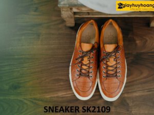 Giày da sneaker nam đế khâu chỉ thật bền bỉ SK2109 001