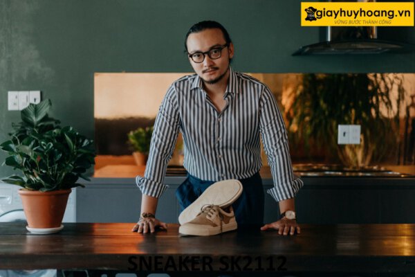 Giày da nam đế bằng sneaker đẹp cá tính SK2112 004